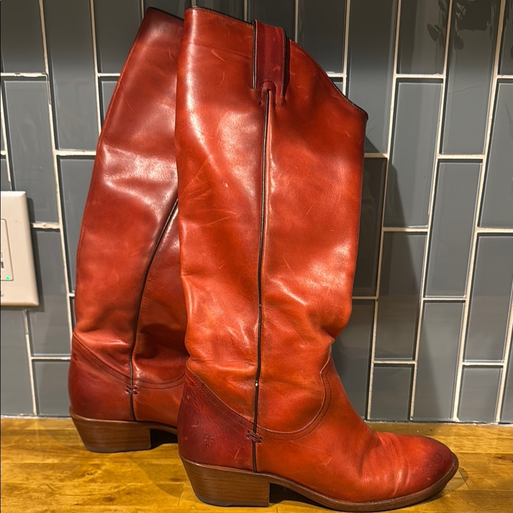 Frye Red Leather Boots